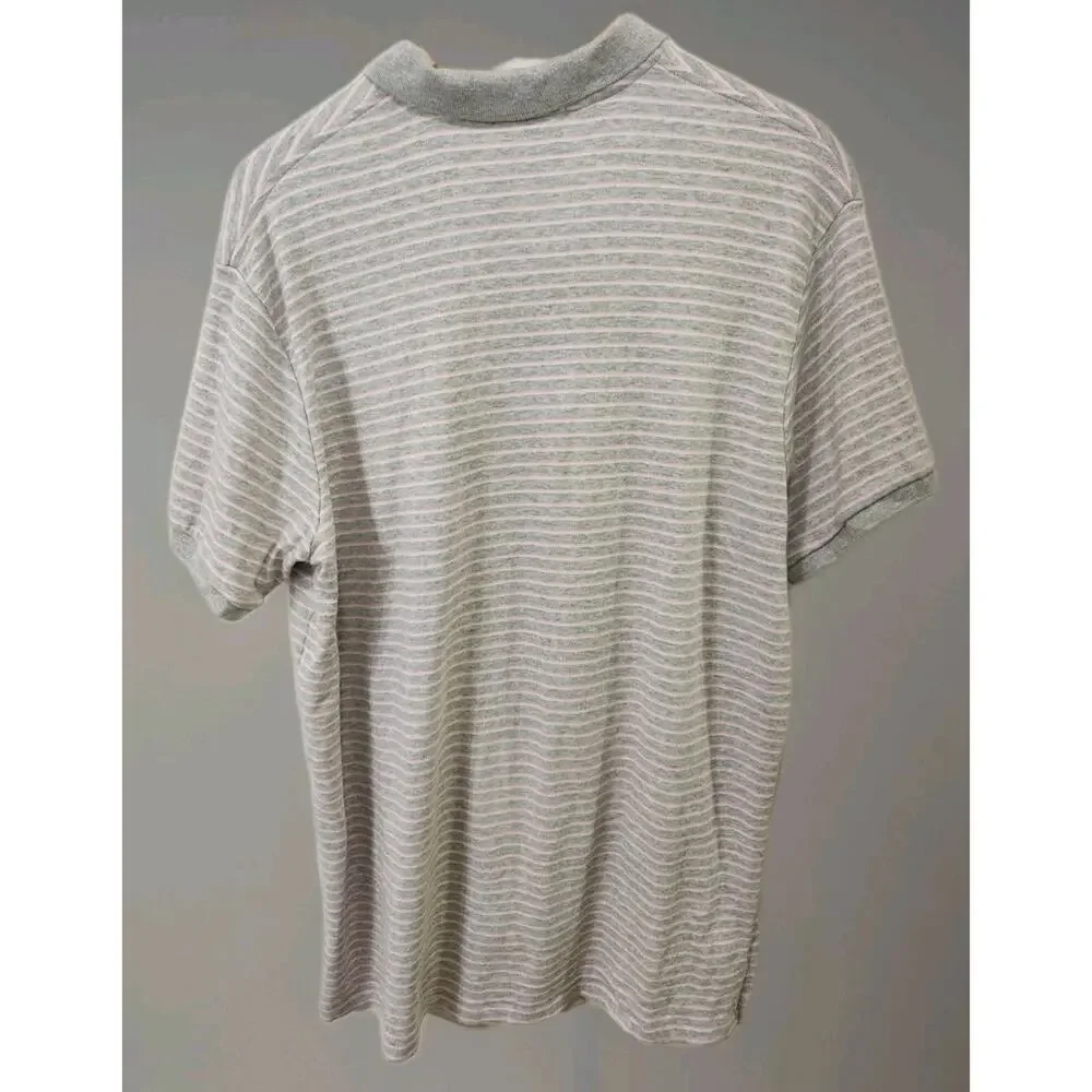 Polo Ralph Lauren Men XL Custom Fit Striped Polo Shirt Pink Gray Cotton - Picture 4 of 8